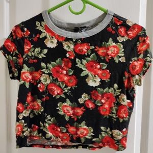 Rose Pattern crop top or top